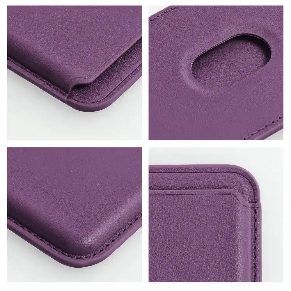 Kožni magnetski novčanik Mag Wallet lila boje