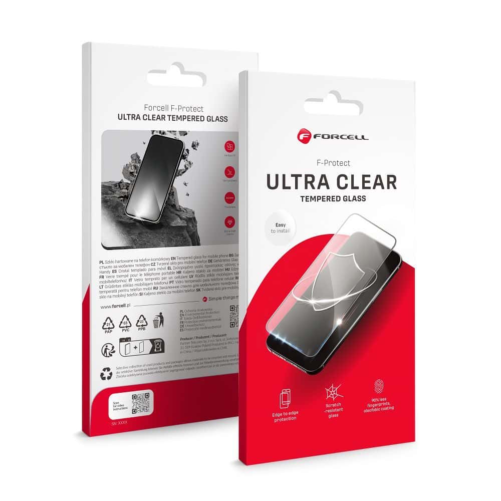 Kaljeno staklo za iPhone 17 AIR Forcell Ultra Clear Glass crno