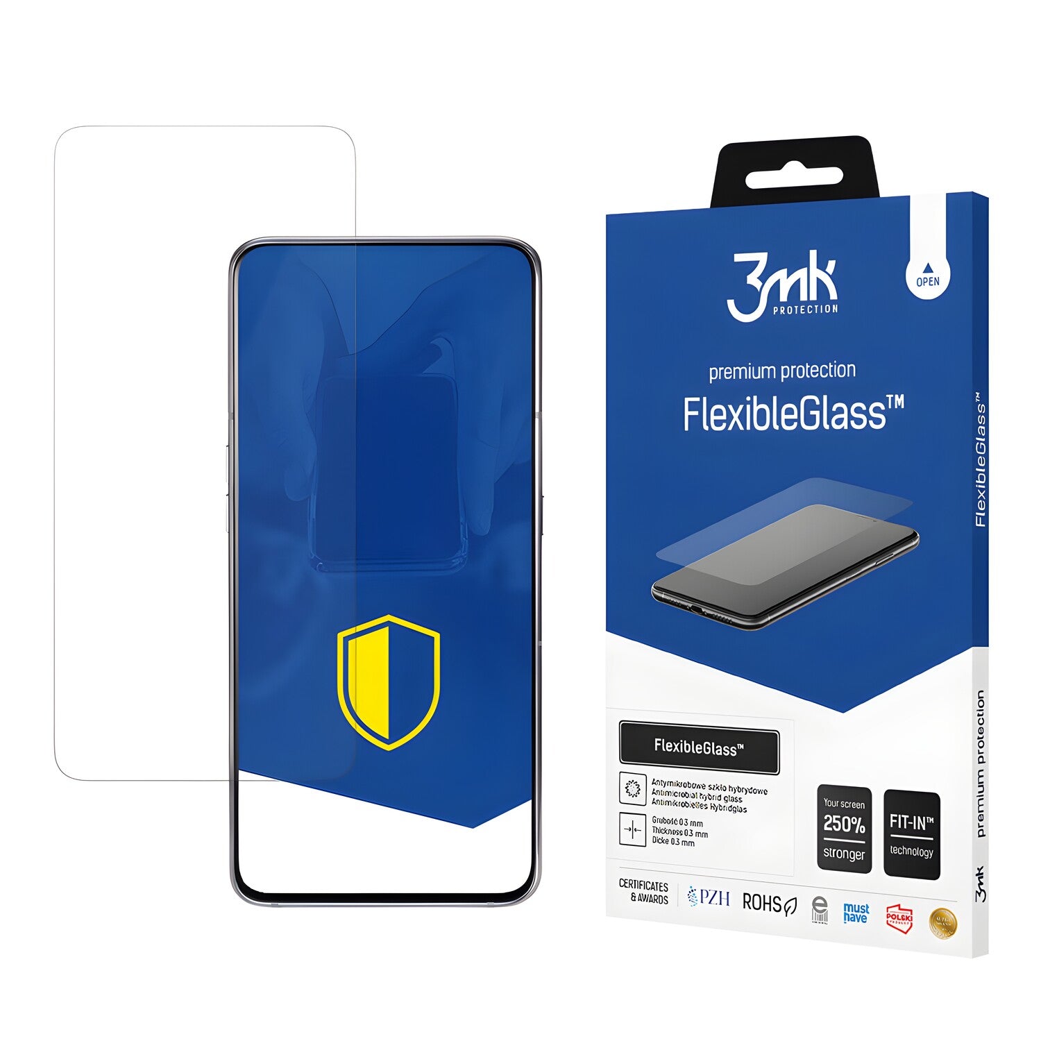 Zaštitno hibridno staklo 3mk FlexibleGlass za Samsung Galaxy A80 - Prozirna KP20944
