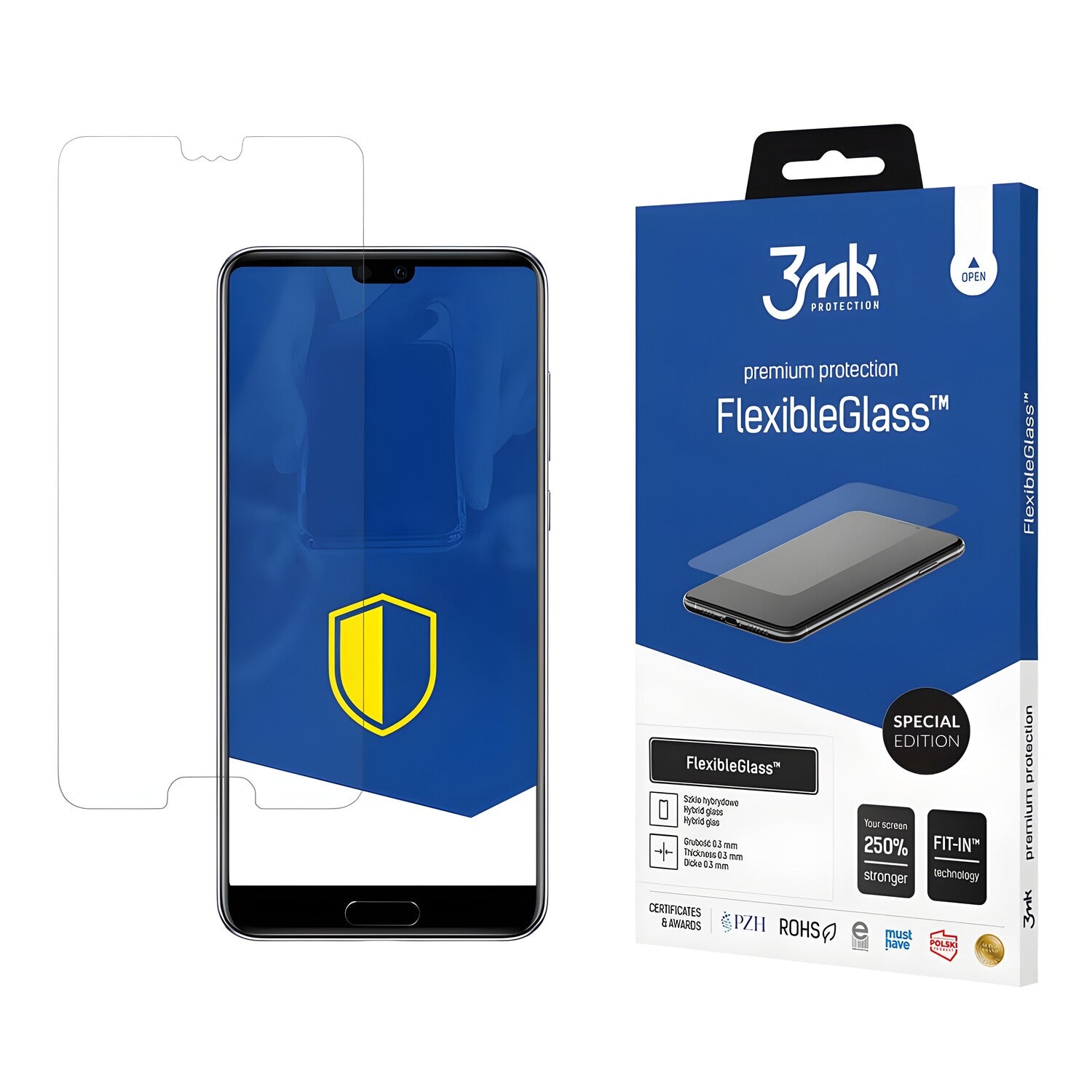 Zaštitno hibridno staklo 3mk FlexibleGlass za Huawei P20 - Prozirna KP20957