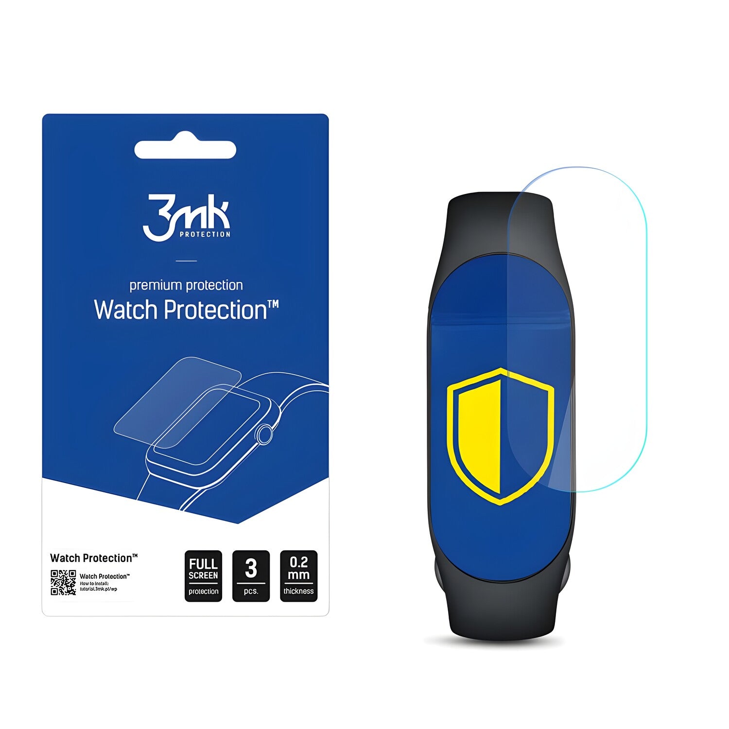 3mk zaštitno staklo za Xiaomi Mi Band 7 (3 kom!) - Prozirna KP21091