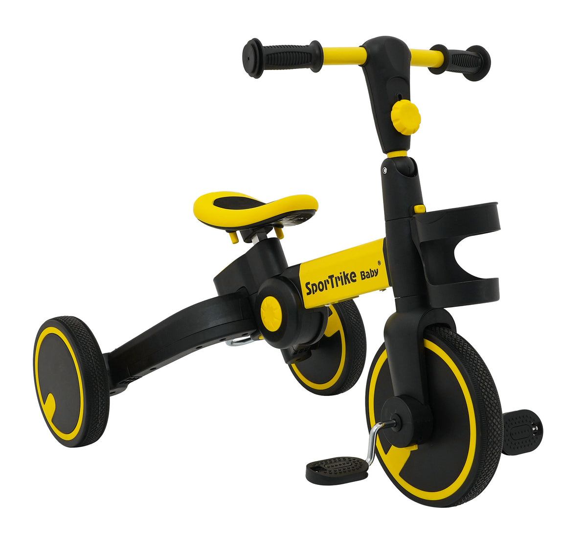 Tricikl Happy Bike 3in1 - žuti