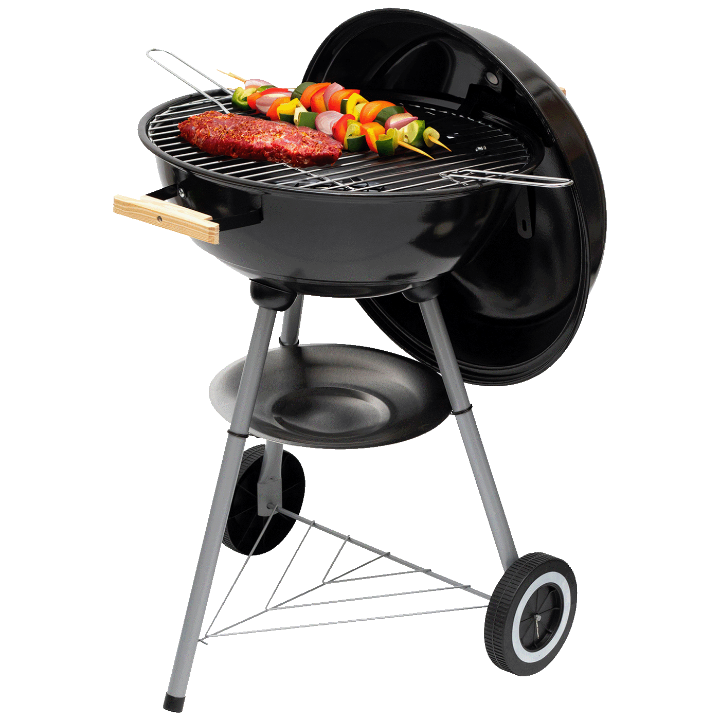 home Okrugli roštilj sa poklopcem na drveni ugljen - GR03