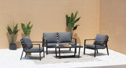 Aluminijska vrtna garnitura - sofa + 2 fotelje + stol