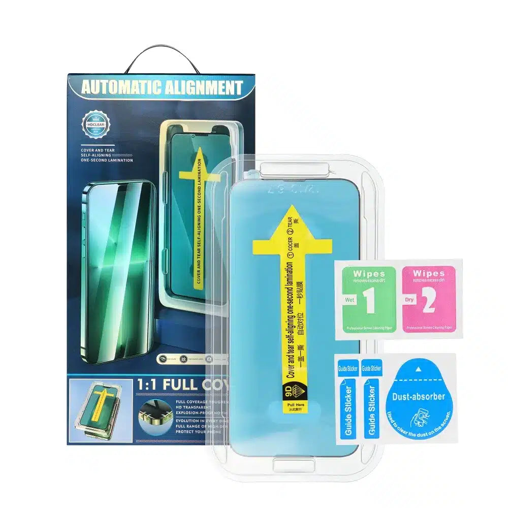 5D Full Glue Tempered Glass za iPhone 15 Pro crno + aplikator