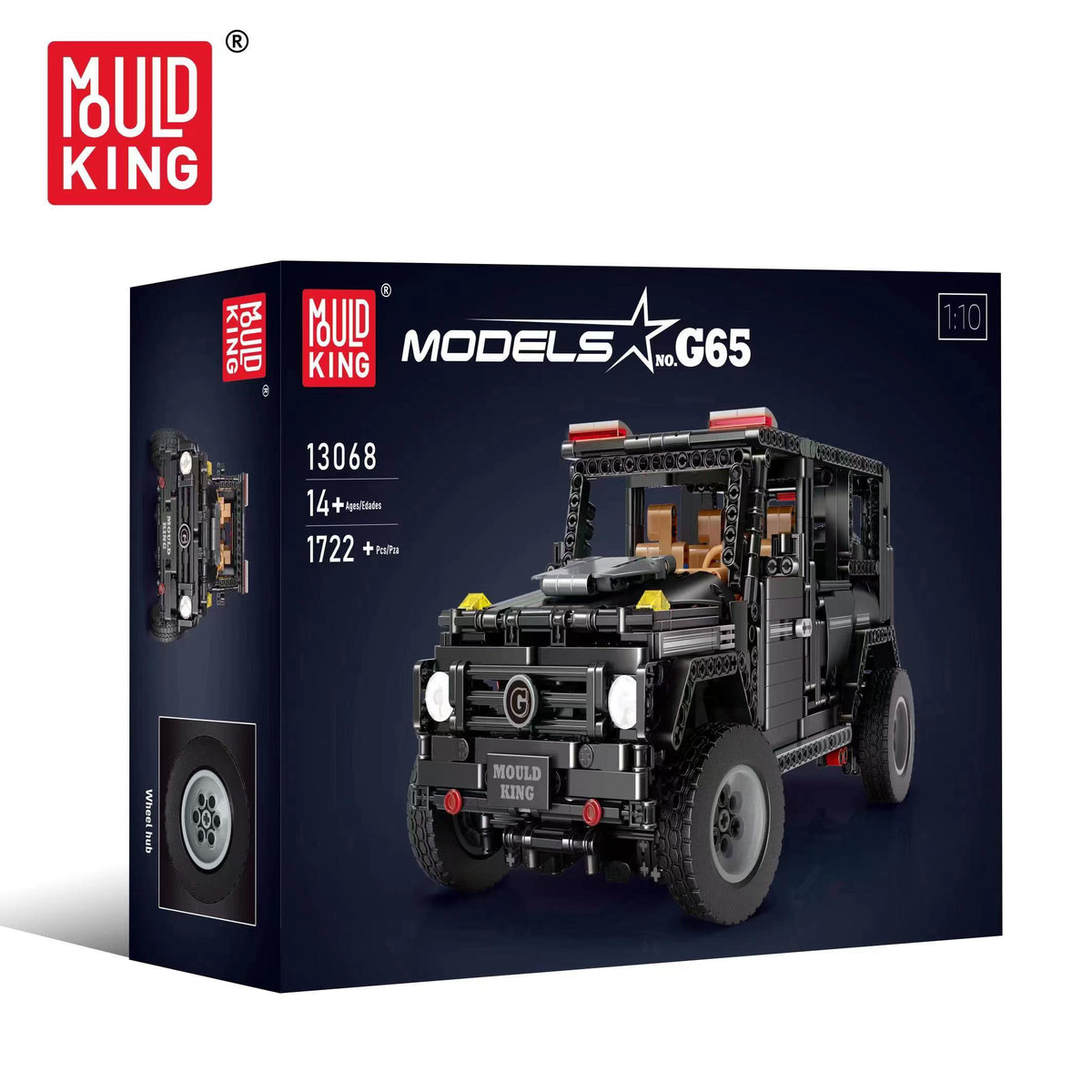 Kockice za slaganje automobila Mould King 1722 elemenata - crni
