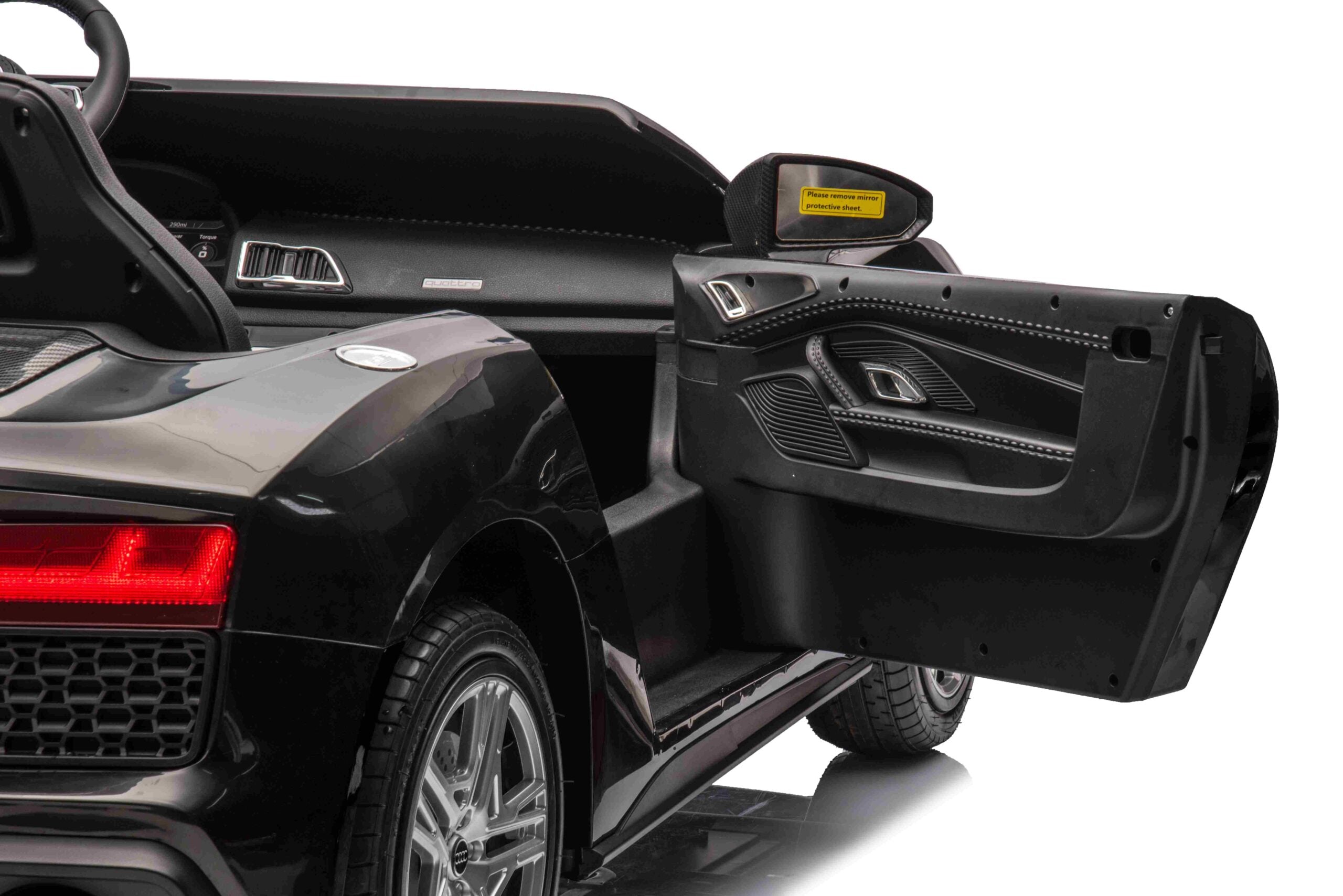 Licencirani auto na akumulator Audi R8 Spyder LIFT - dvosjed - crni
