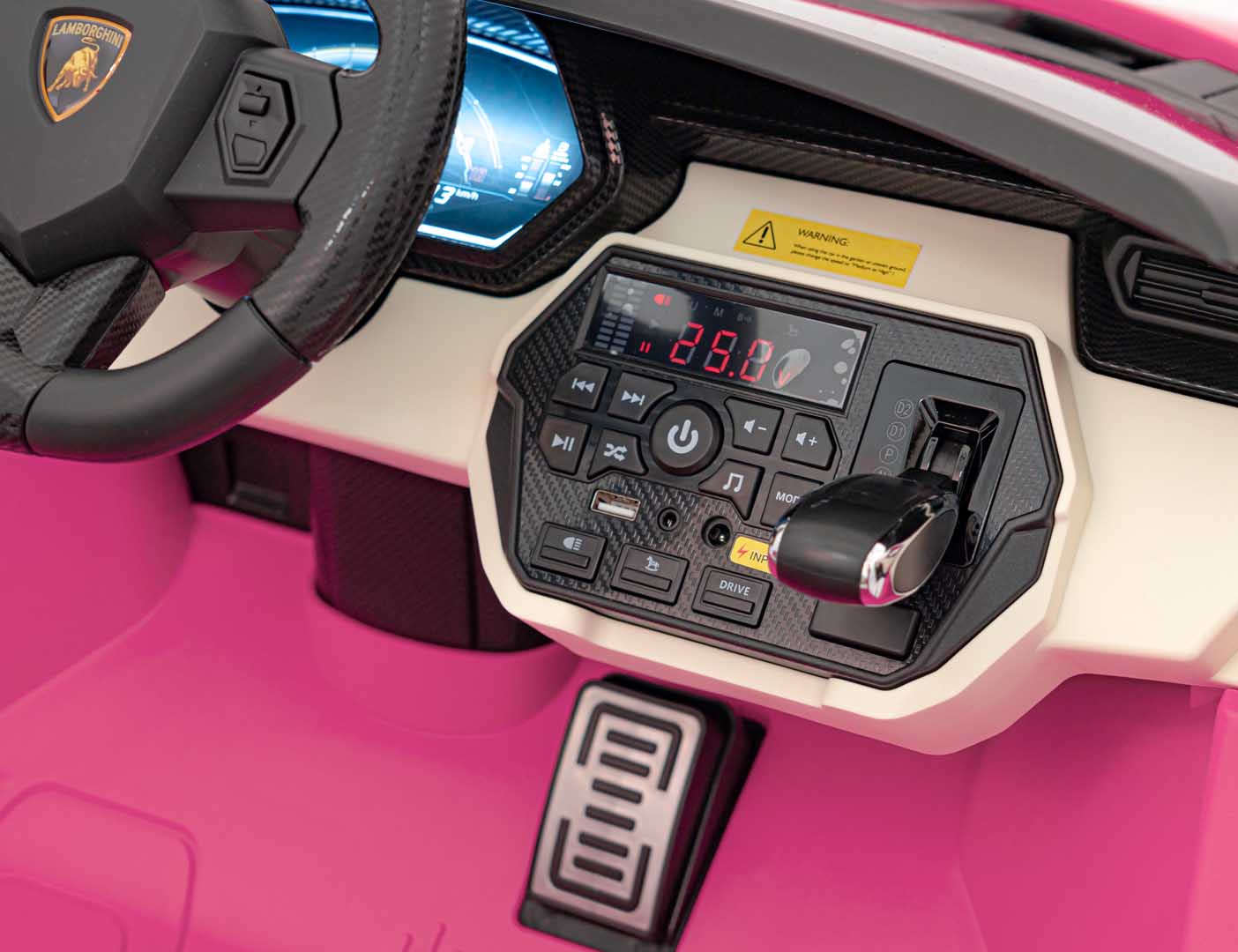 Licencirani auto na akumumulator Lamborghini SIAN 4x100W - dvosjed - rozi