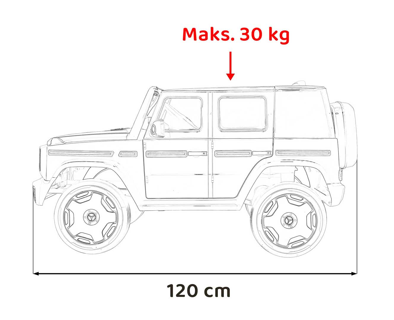Licencirani auto na akumulator Mercedes Benz EQG 4x4 - srebrni