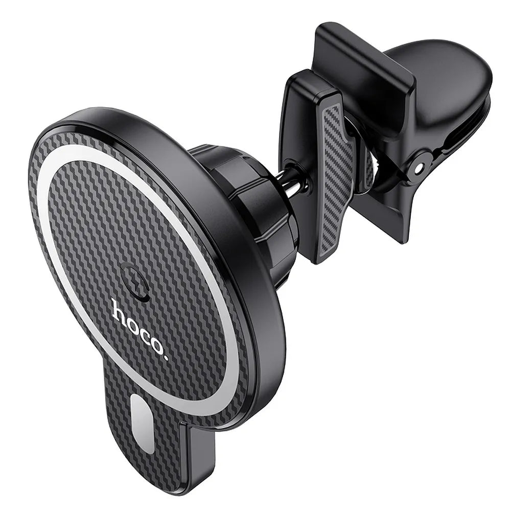 HOCO auto držač za ventilacijsku rešetku s induktivnim punjenjem podržava punjenje s MagSafe 15W CA85 crna