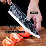 Set kuhinjskih noževa, imitacija drveta