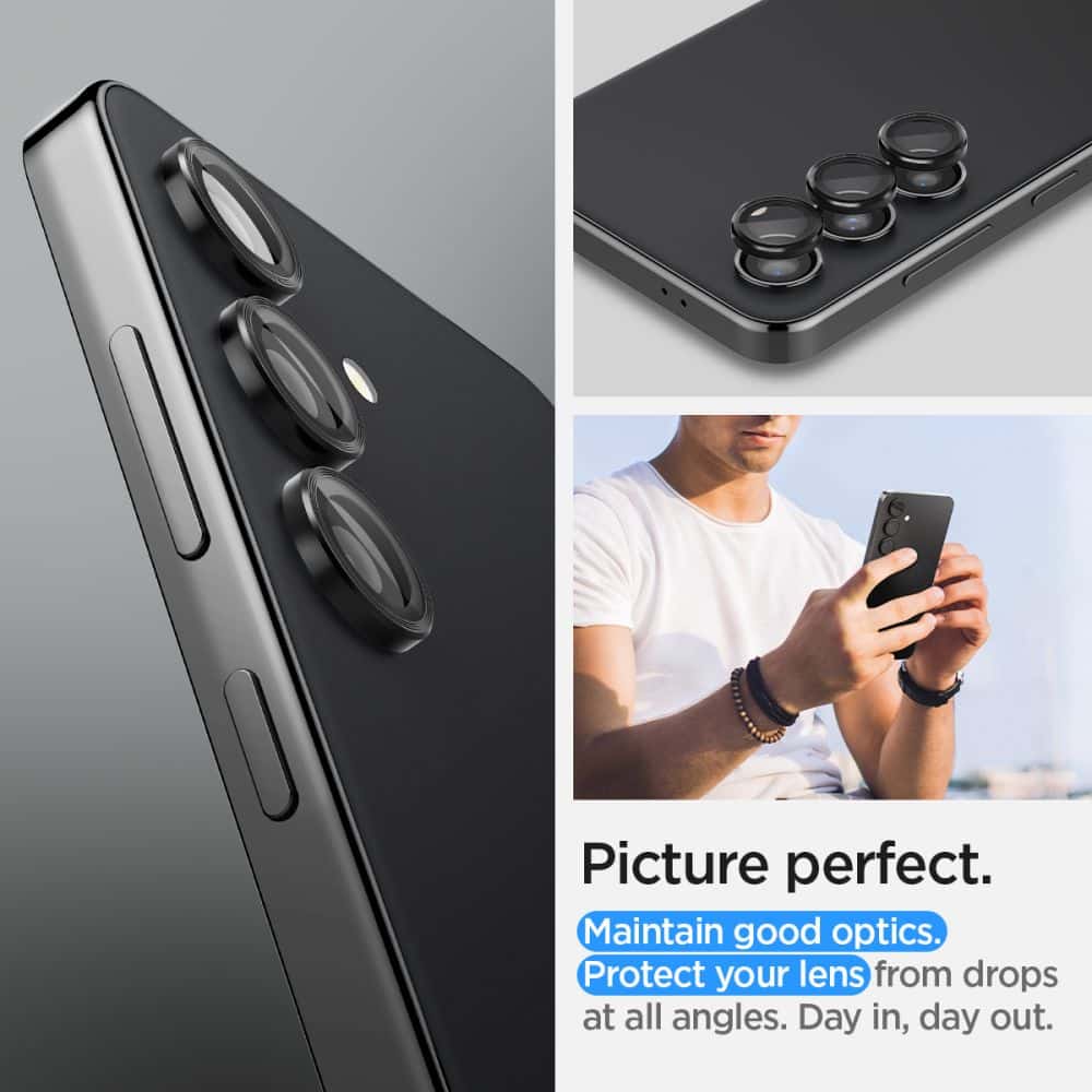 SPIGEN OPTIK.TR EZ FIT Zaštita za kameru 2 kom za SAMSUNG S24+PLUS crna