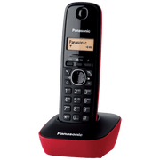 Panasonic Telefon bežični, LED display, crno/crveni - KX-TG1611FXR