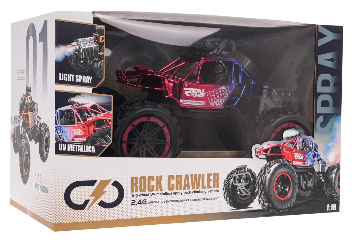 Buggy na daljinsko upravljanje REAL ROCK sa dimnim efektima - crveni