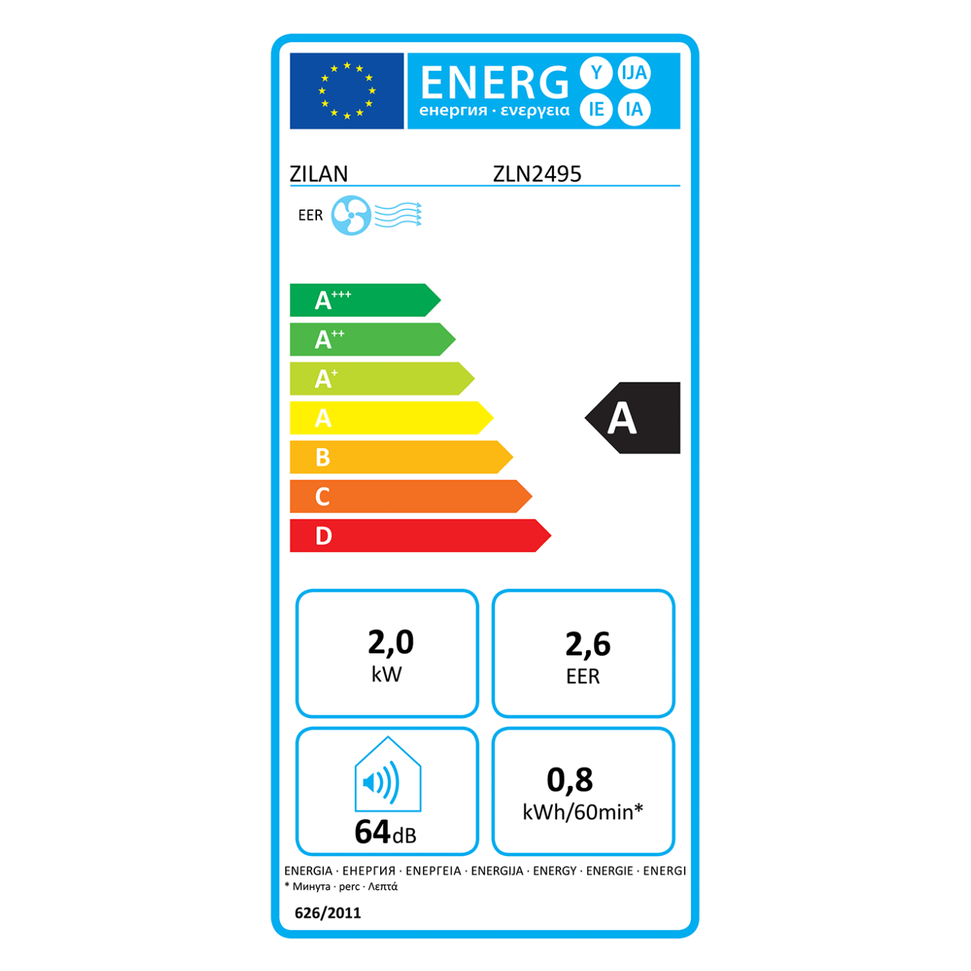 Zilan Prijenosni/ Mobilni klima uređaj, 3u1, 7000Btu, 750W - ZLN2495