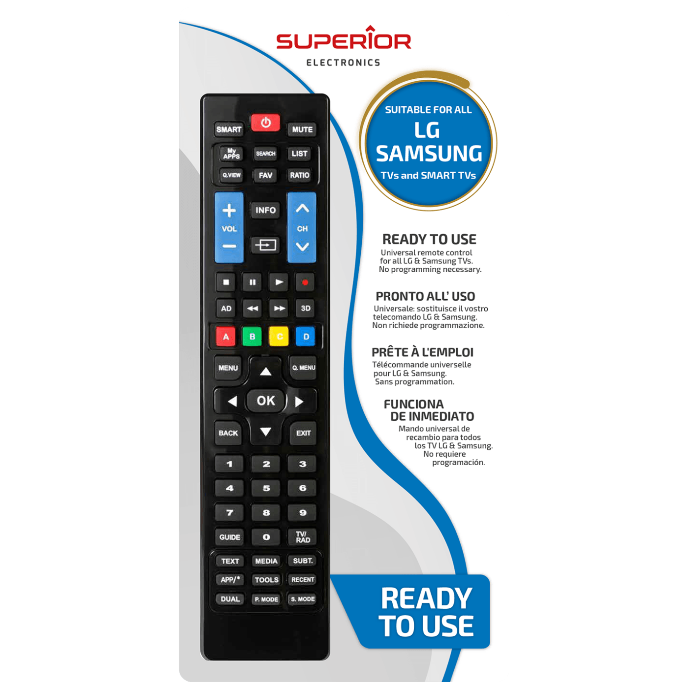 Superior Daljinski upravljač za LG / Samsung TV i SMART prijemnik - RC LG / SAMSUNG TV SMART