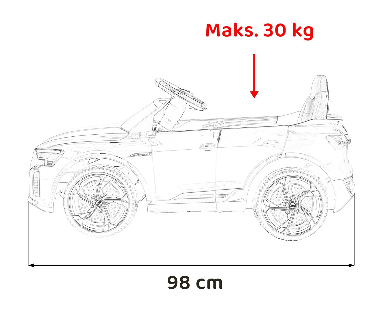 Licencirani auto na akumulator Audi SQ8 - žuti