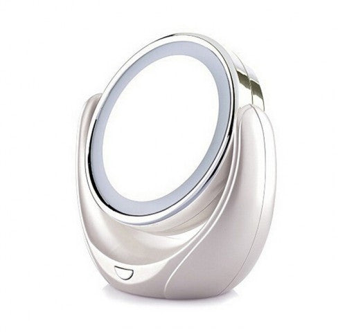 MakeUp dvostrano ogledalo sa LED svetlima, 5x uvećan odraz