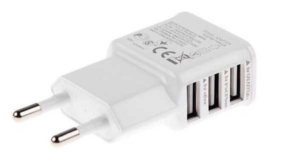 Punjač sa 3 USB ulaza za mobilne telefone, tablete, MP3 plejere i sl.,