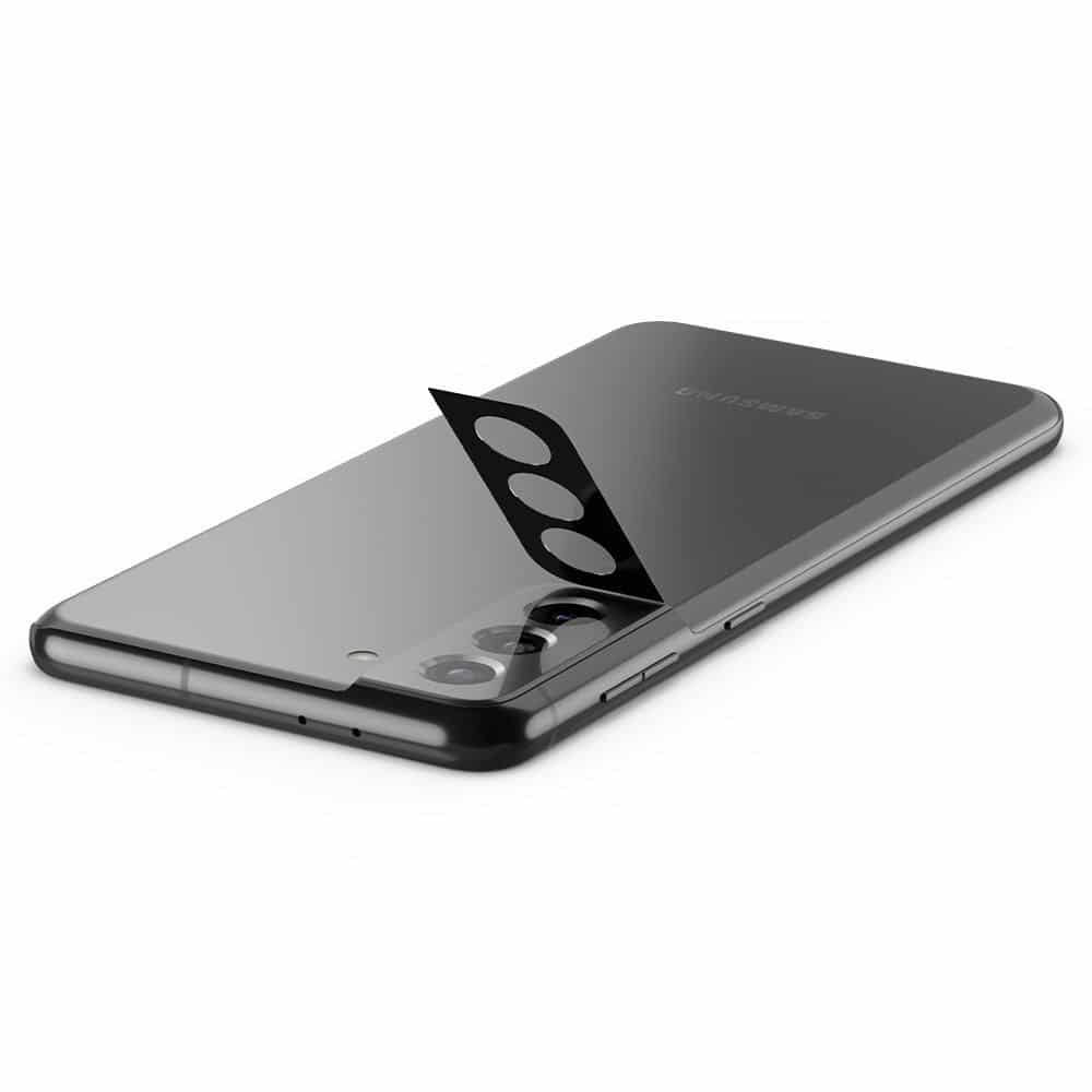 SPIGEN OPTIK.TR KALJENO STAKLO 2-KOM ZA LEĆU KAMERE SAMSUNG GALAXY S21 CRNO