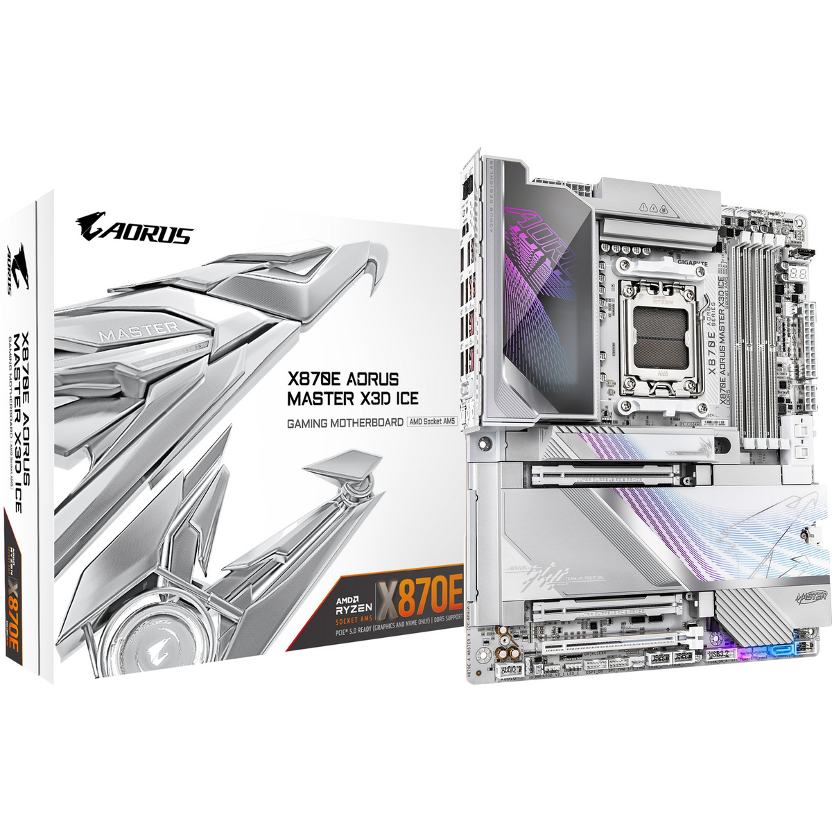 GIGABYTE X870E AORUS MASTER X3D ICE AMD X870E Utor AM5 ATX