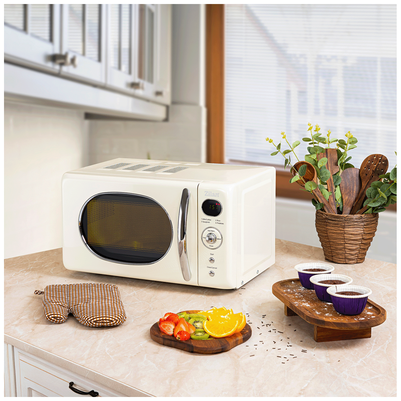 Zilan Mikrovalna pećnica, 700W, zapremina 20 lit., Retro - ZLN1245