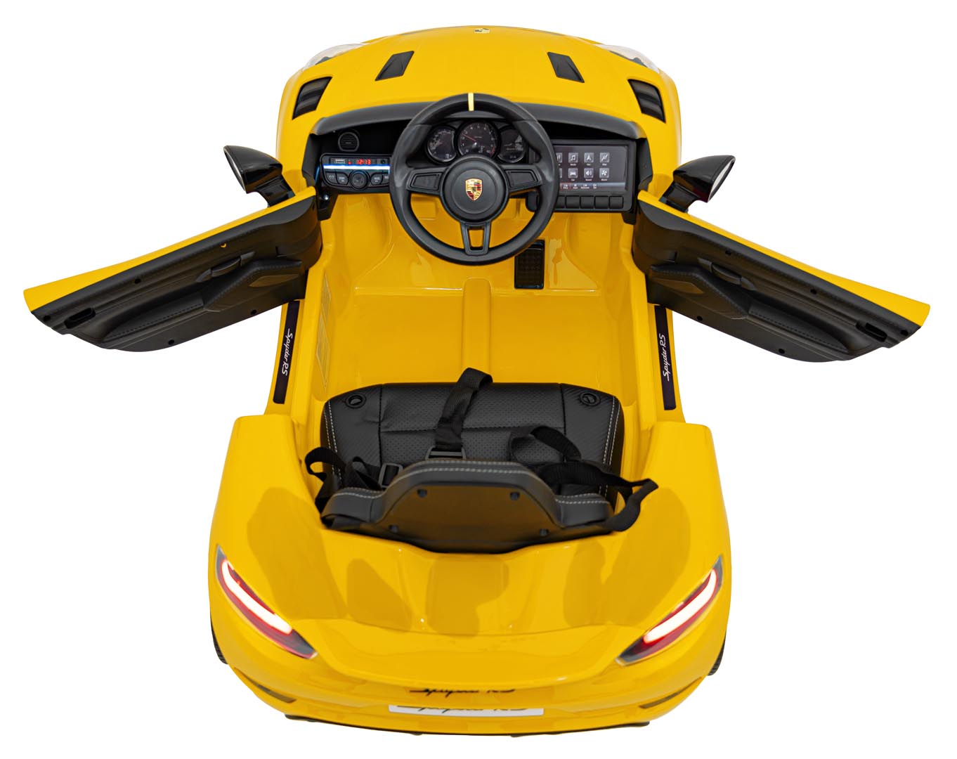 Licencirani auto na akumulator Porsche 718 - žuti/lakirani