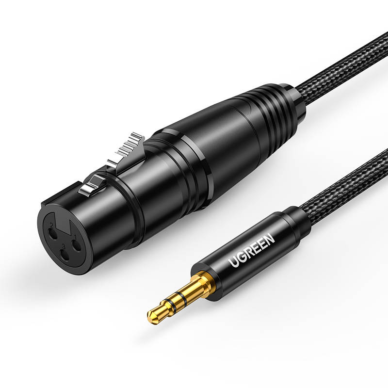 Ugreen 20763 audio kabel 1 m XLR 3.5mm Crno