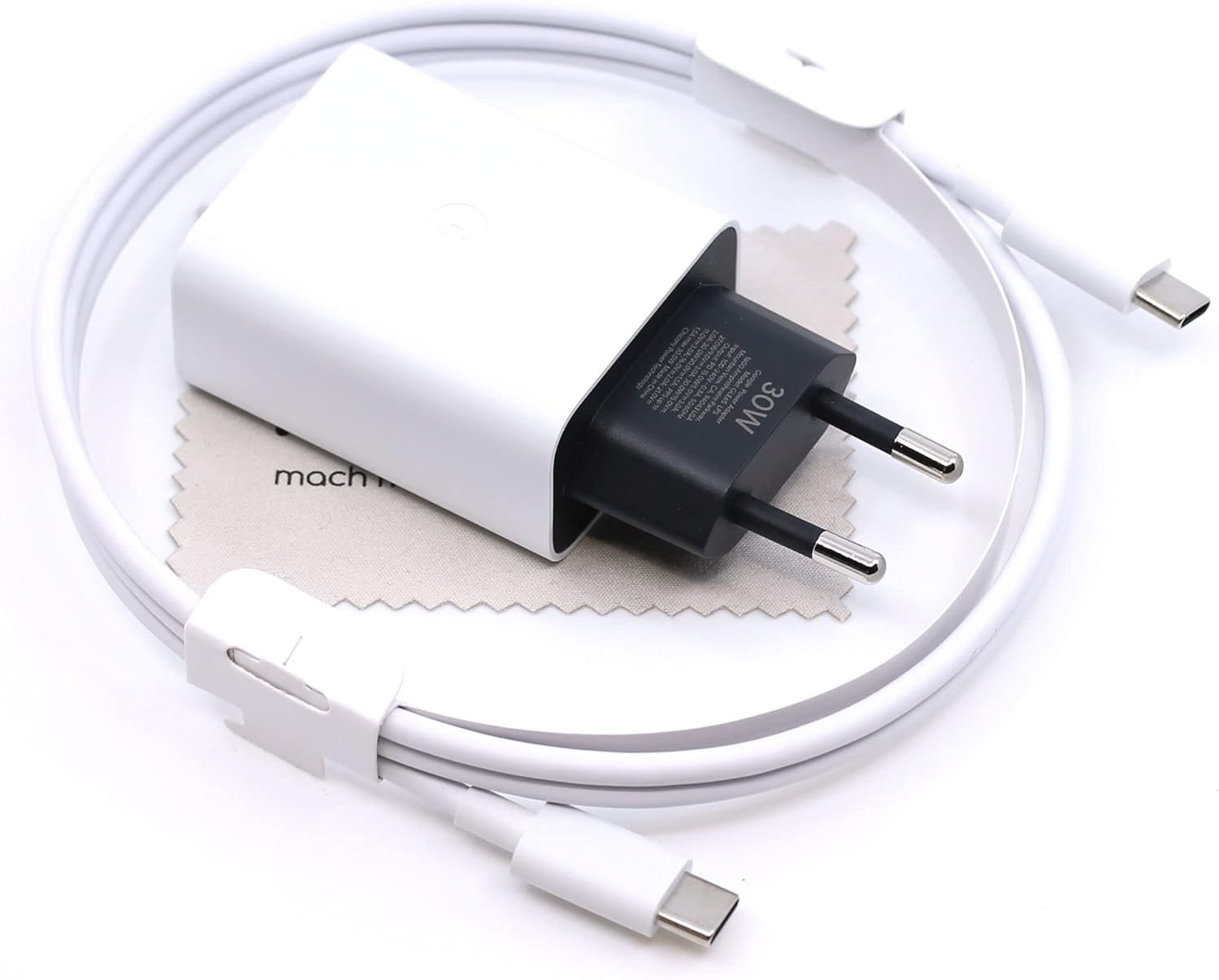 Google originalni zidni punjač 30W 3A 1 x USB-C s USB-C kabelom bijeli GA02275-EU