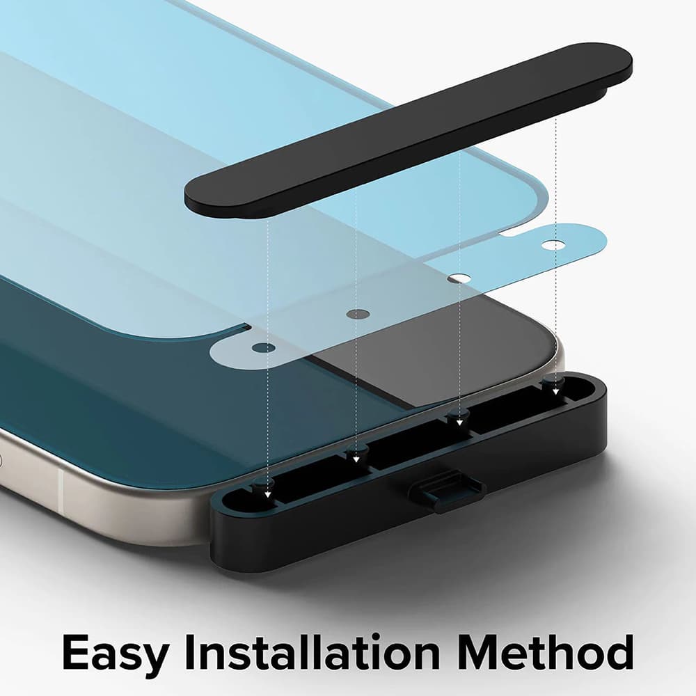 Ringke - Cover Display kaljeno staklo za iPhone 16 Plus/15 Plus - crno