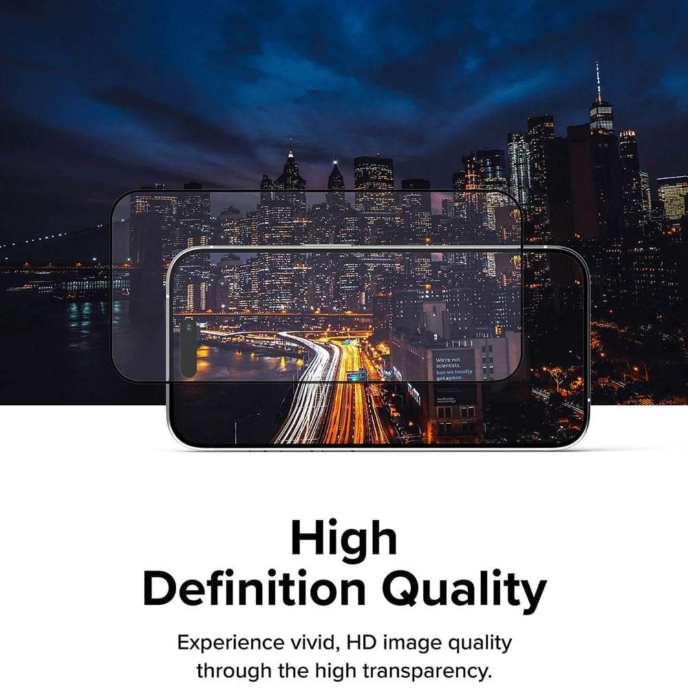 Ringke Cover Display ID Glass kaljeno staklo za iPhone 15 Pro Max -crno