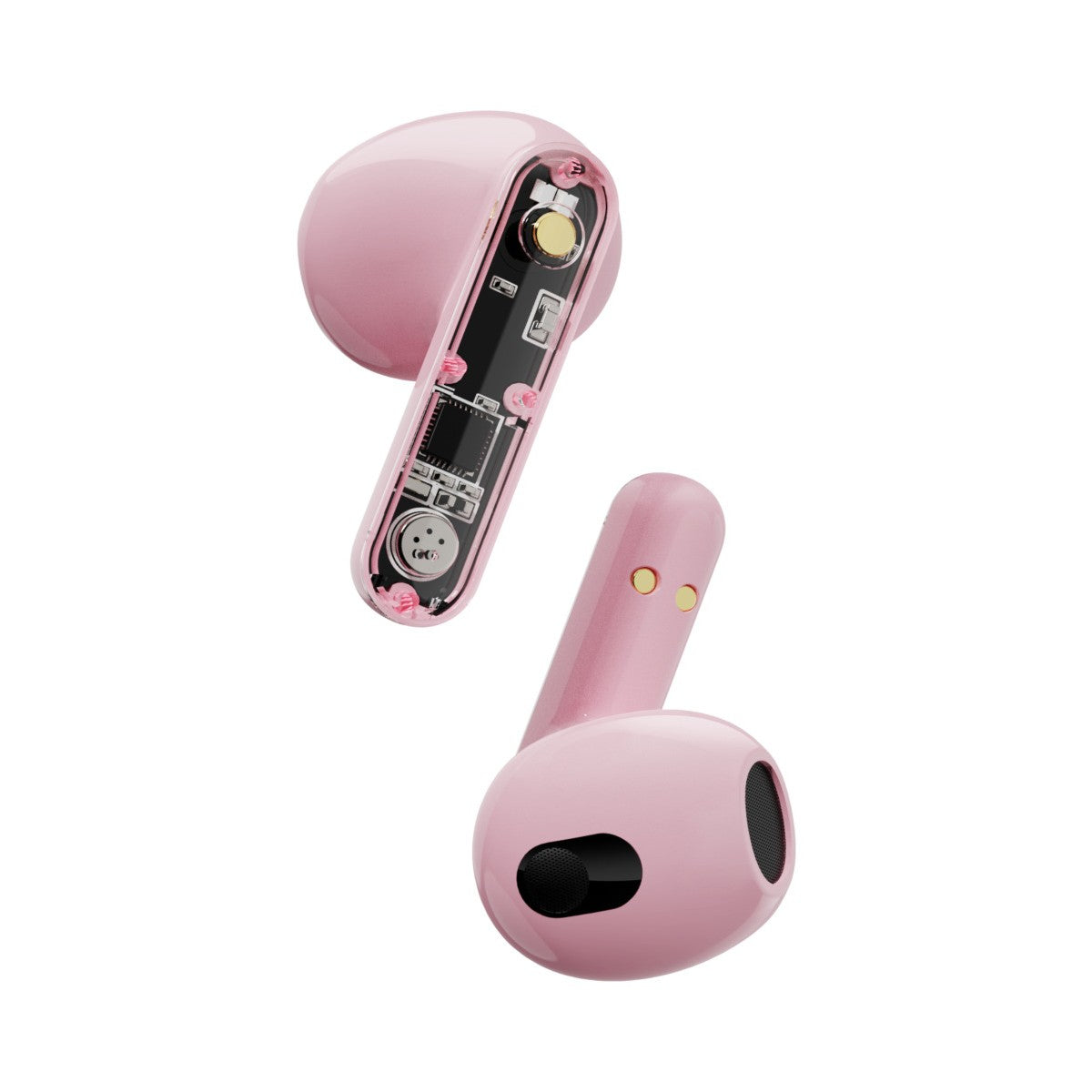 STREETZ slušalice bluetooth TWS,transparentne ROZA