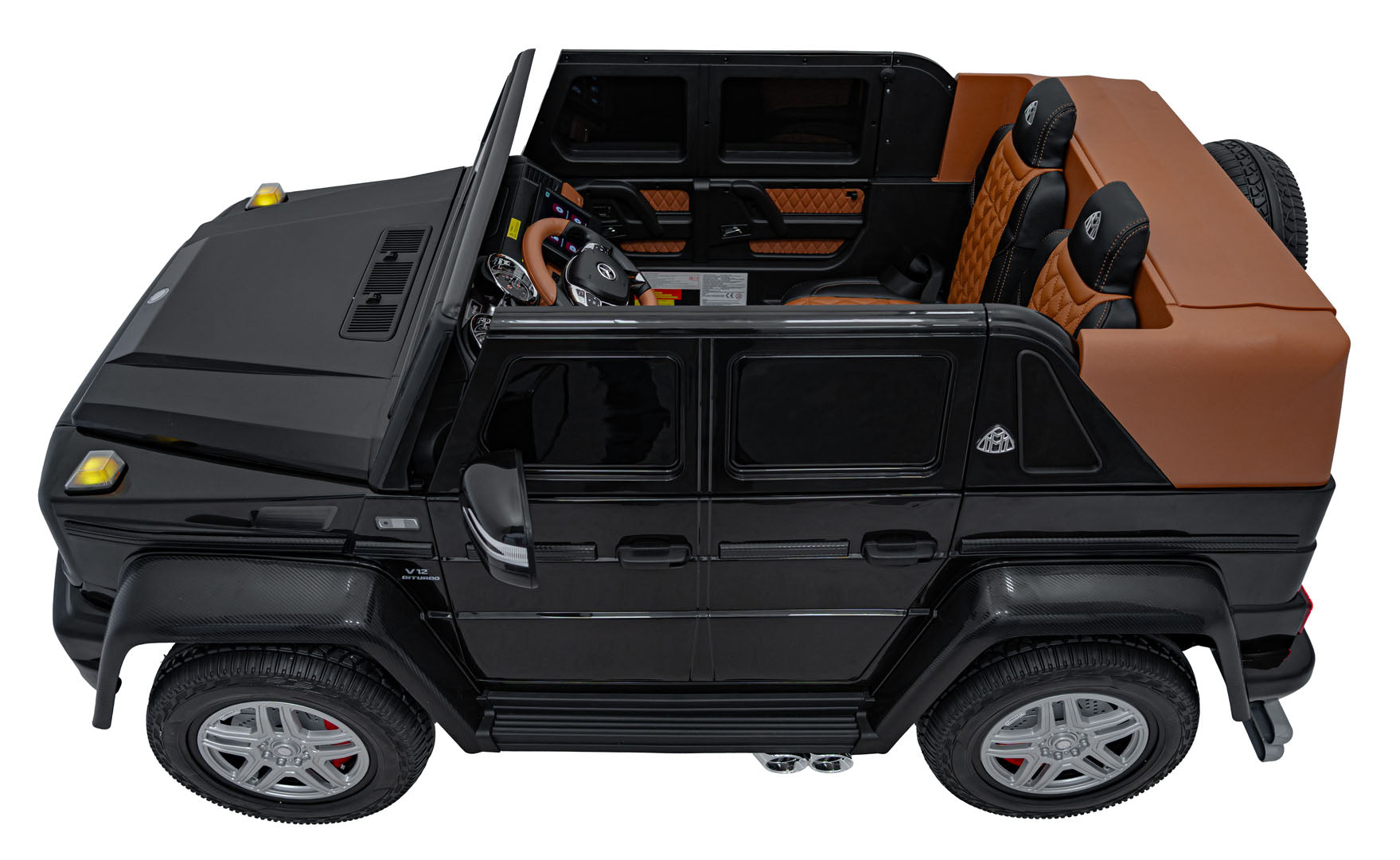 Licencirani auto na akumulator Mercedes Benz MAYBACH G650 4x4 - dvosjed -crni