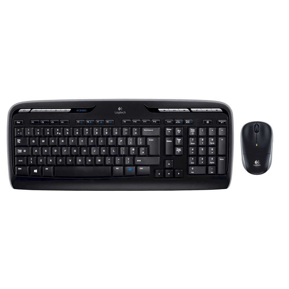 Logitech Wireless Combo MK330 tipkovnica Miš priložen USB QWERTY US Međunarodna Crno