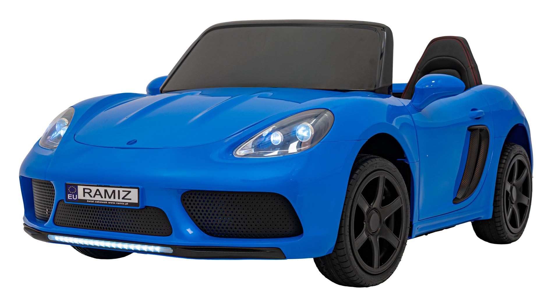Auto na akumulator Perfecta - dvosjed - plavi/lakirani
