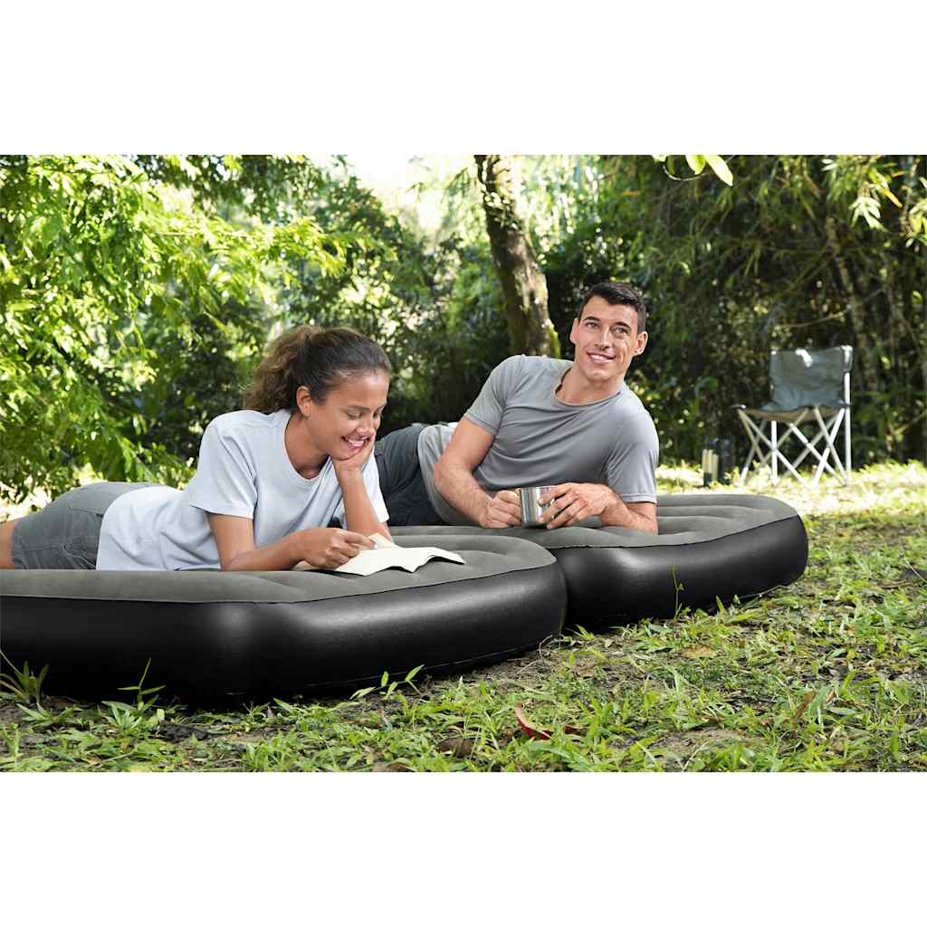 Bestway 3-u-1 Napuhac Zračni Madrac Crno-Sivi 188x99x25 cm