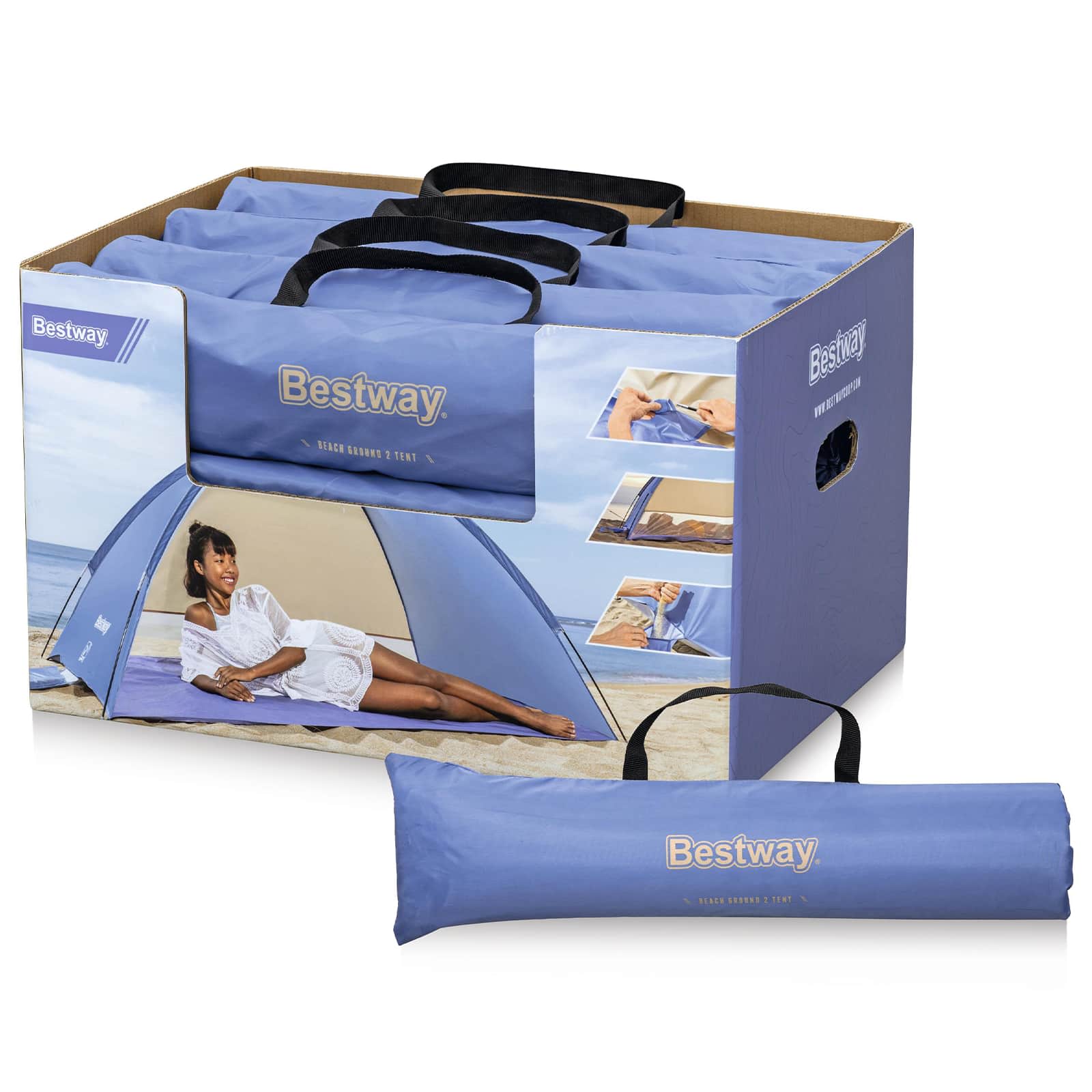 Bestway Plažni Šator Ljubičasta 2 x 1,2 x 0,95 m