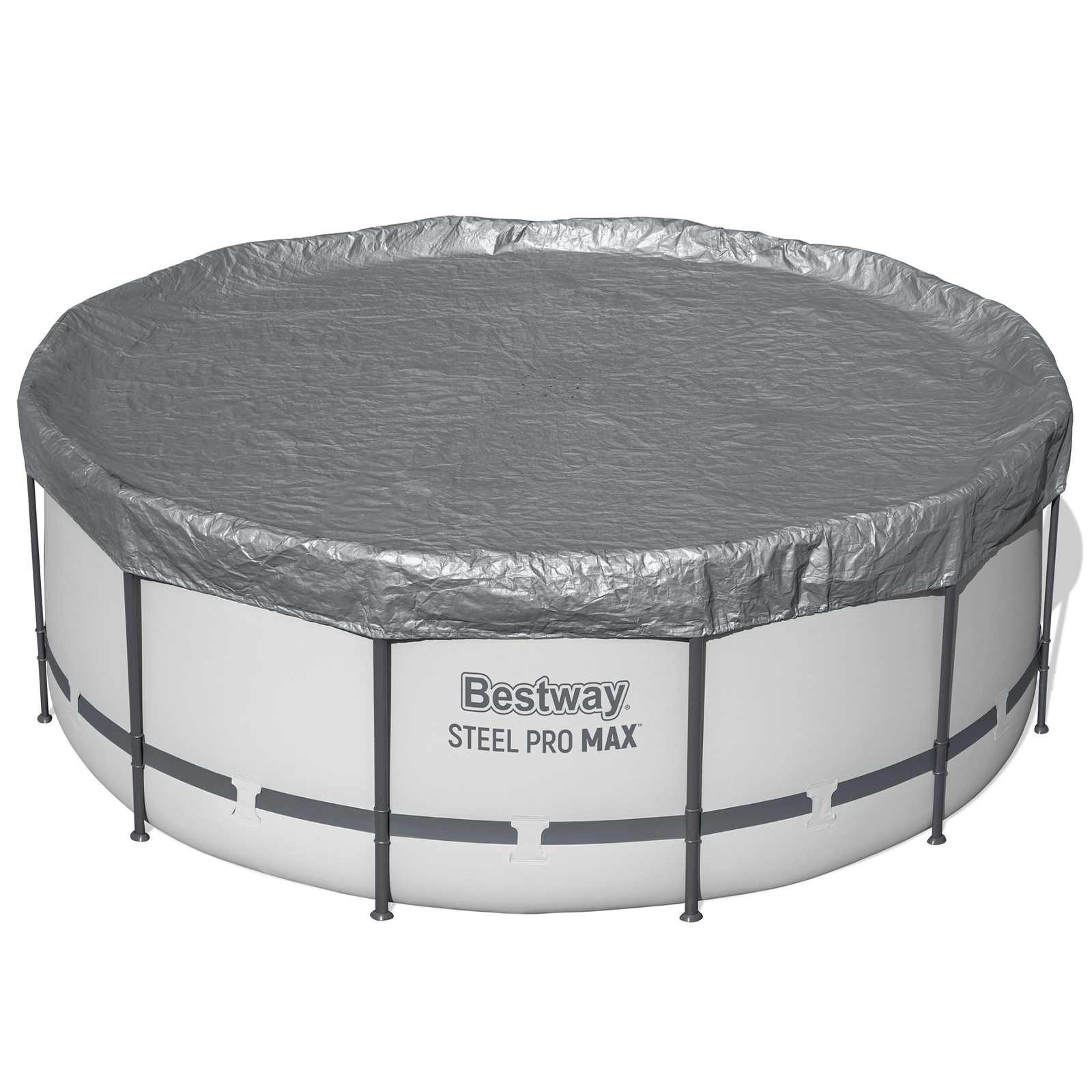 Bestway Pokrivač za bazen Ø3,66 m Kružni Poliester Siva