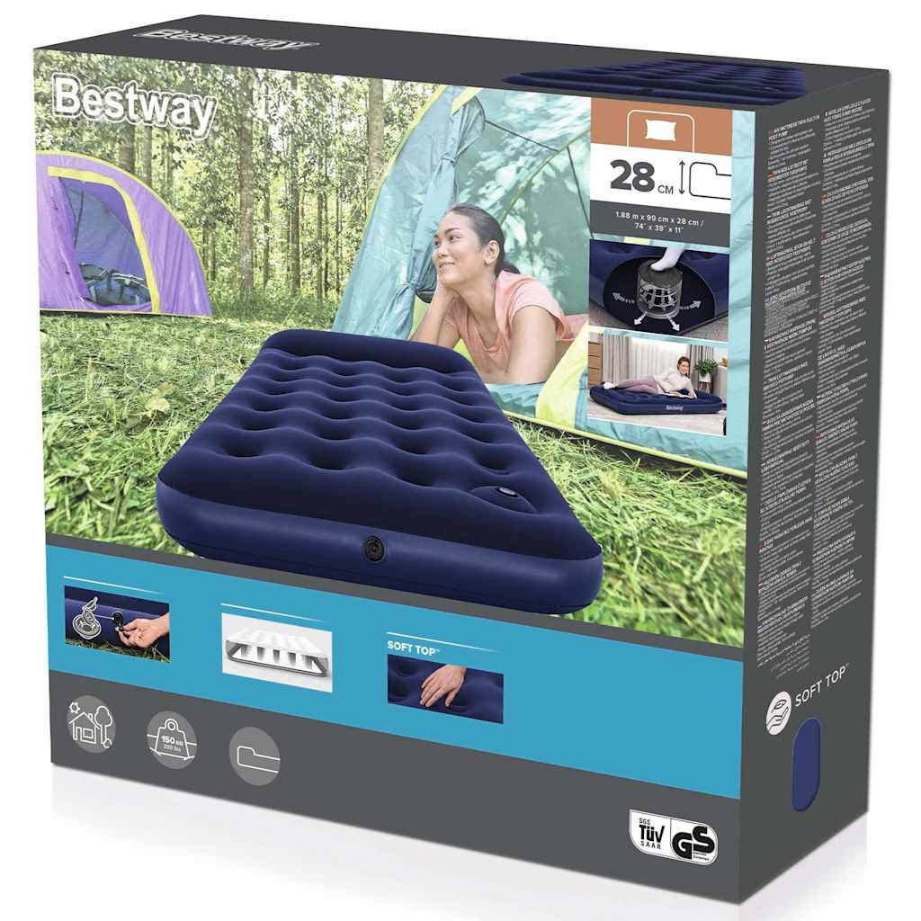 Bestway Zračni krevet na napuhavanje s ugrađenom nožnom pumpom