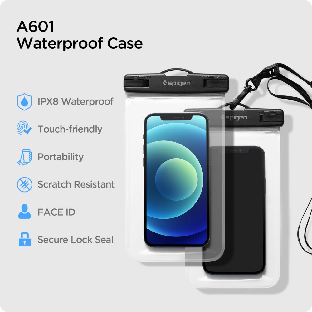 SPIGEN A601 UNIVERZALNA VODONEPROPUSNA TORBICA 2 KOM PAKET CRYSTAL CLEAR