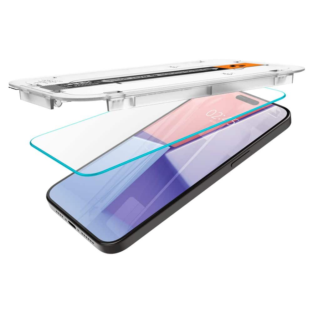 Kaljeno staklo SPIGEN GLAS.TR EZ FIT IPHONE 15 PRO prozirno