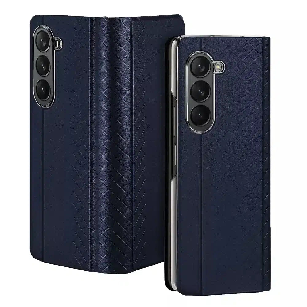 DUX DUCIS Bril – kožna maska za Samsung Galaxy Z Fold5 5G plava