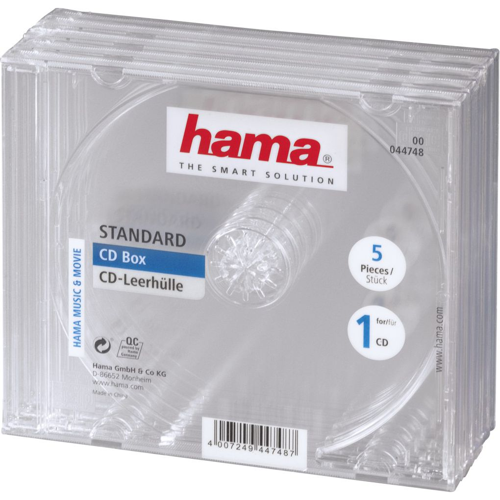 Hama CD/CD-ROM sleeves, clear, 5 pack 1 diskova Prozirno