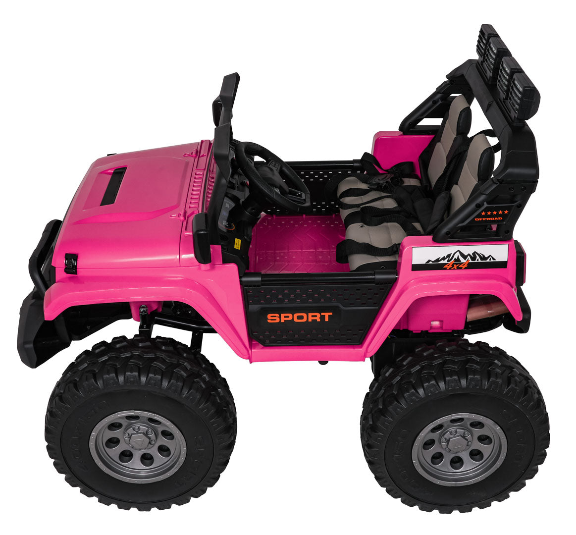 Auto na akumulator Extreme Sport 4x4 s podesivom dužinom vozila - dvosjed - rozi