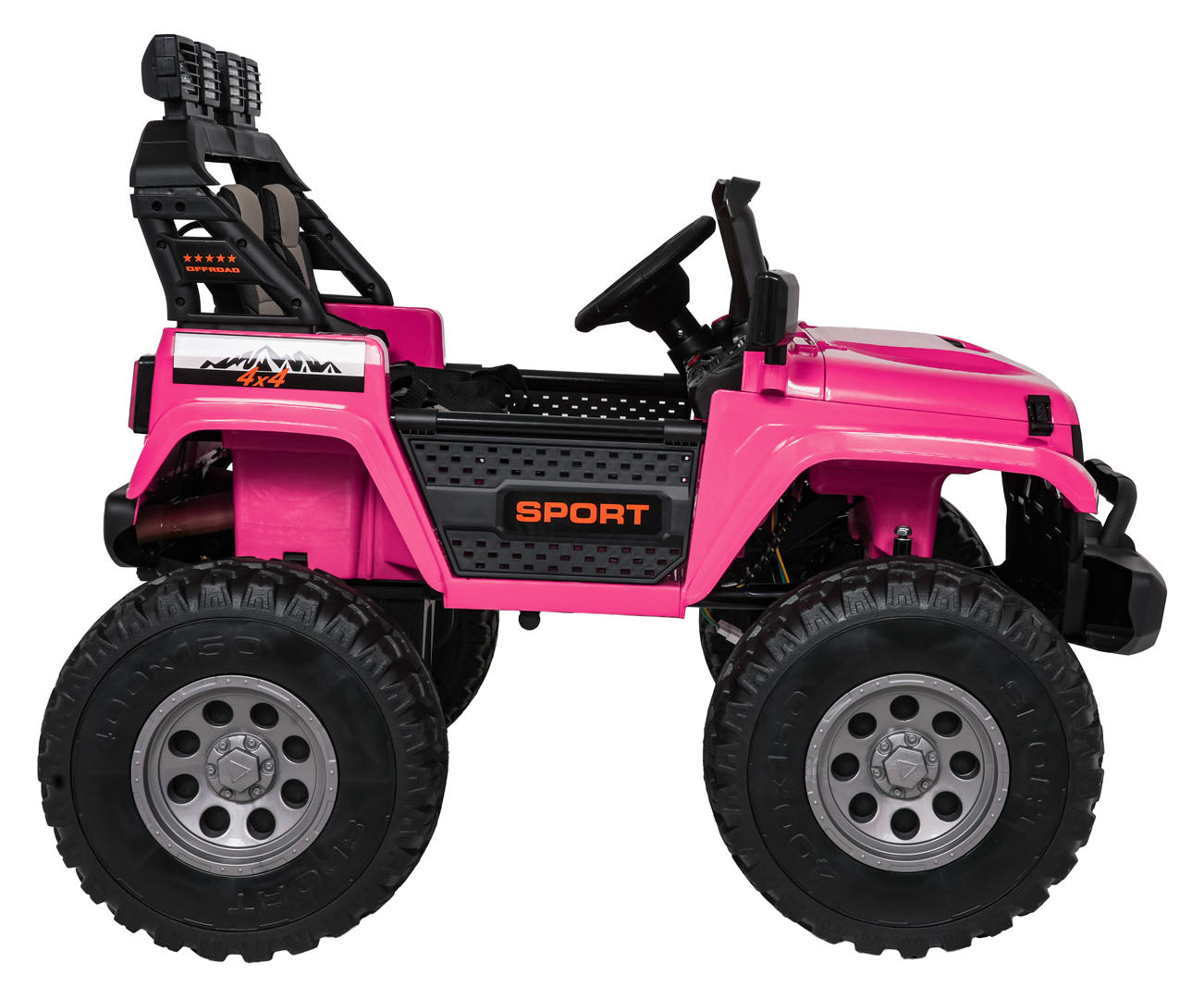 Auto na akumulator Extreme Sport 4x4 s podesivom dužinom vozila - dvosjed - rozi