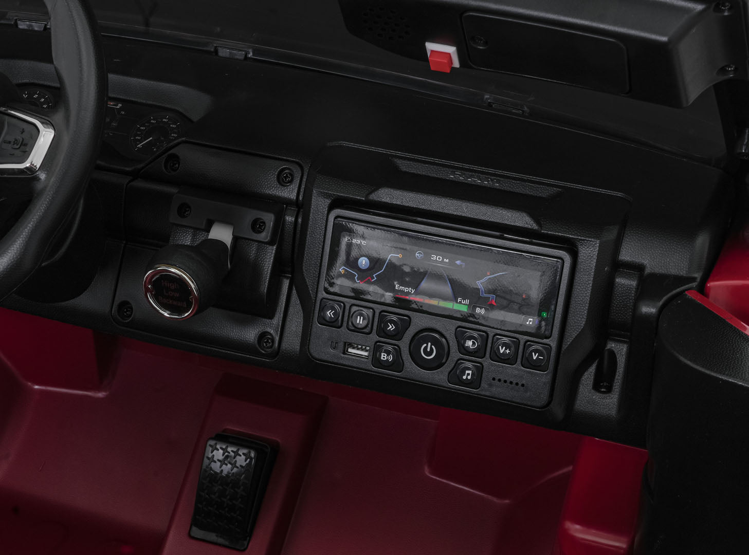 Licencirani auto na akumulator RAM 3500 Police - dvosjed - crveni