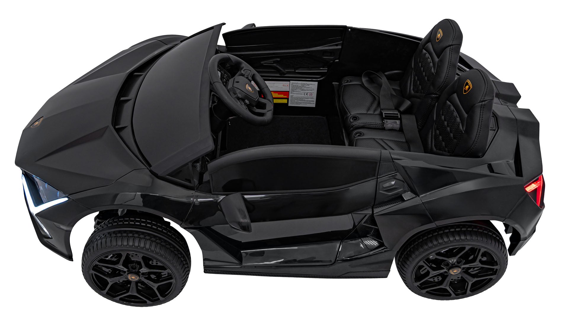 Licencirani auto na akumulator Lamborghini Revuelto XL 4x4 - dvosjed - crni