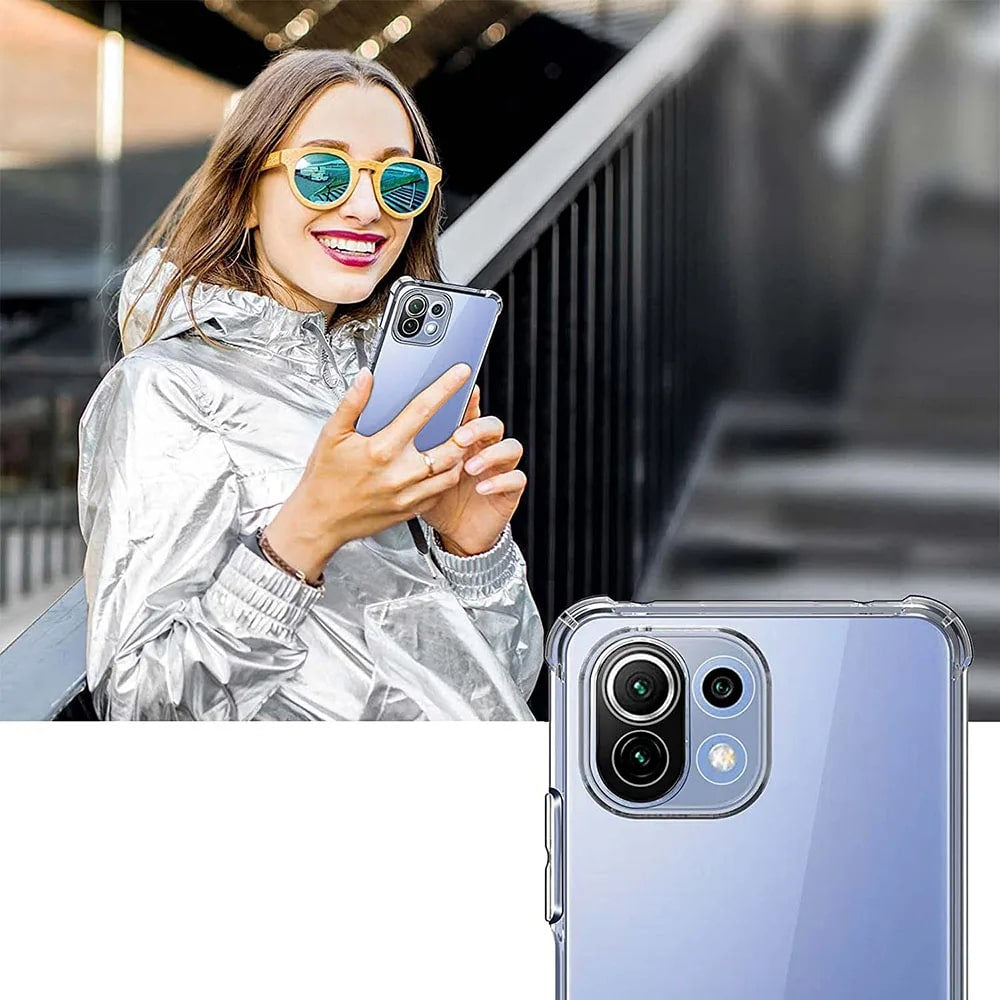 Techsuit Shockproof Clear Silicone prozirna maskica otporna na udarce za Xiaomi Mi 11 Lite 4G / Mi 11 Lite 5G / 11 Lite 5G NE