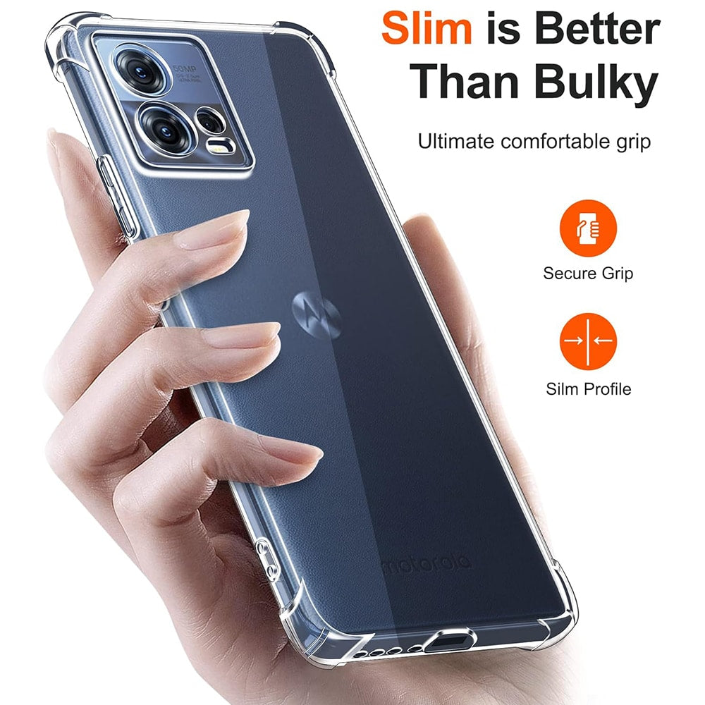 Techsuit Shockproof Clear Silicone prozirna maskica otporna na udarce za Motorola Edge 30 Fusion