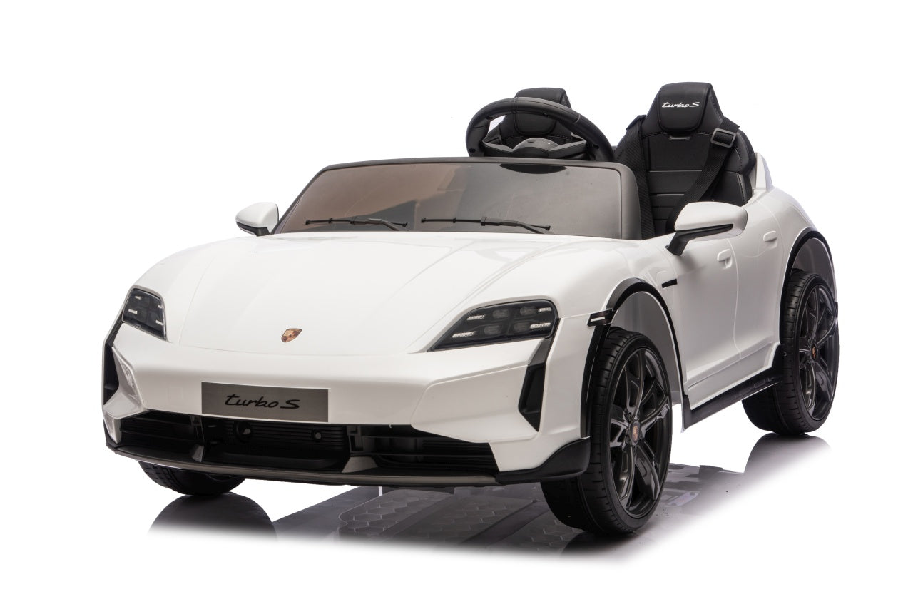 Licencirani auto na akumulator Porsche Taycan Turbo S - dvosjed - bijeli